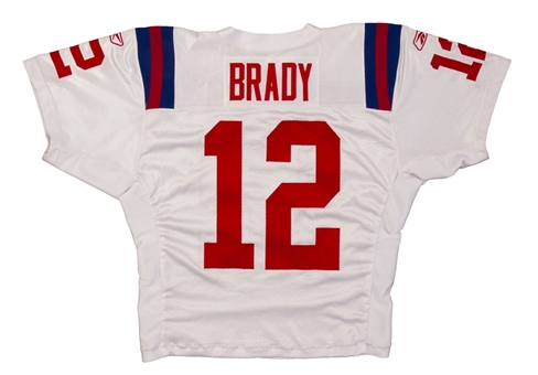 2009 Tom Brady Game Used New England Patriots Throwback Road Jersey Worn 10/11/2009 (NFL PSA/DNA)
